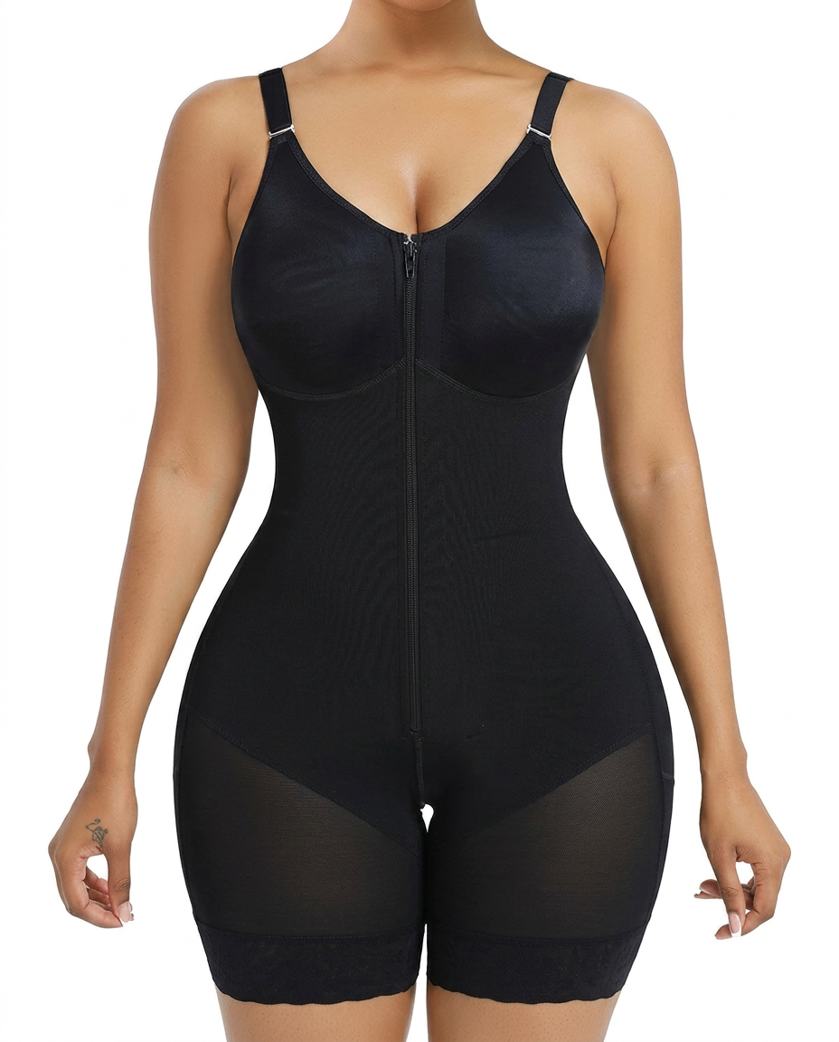 Adjustable Body Shaping One-Piece - Front View