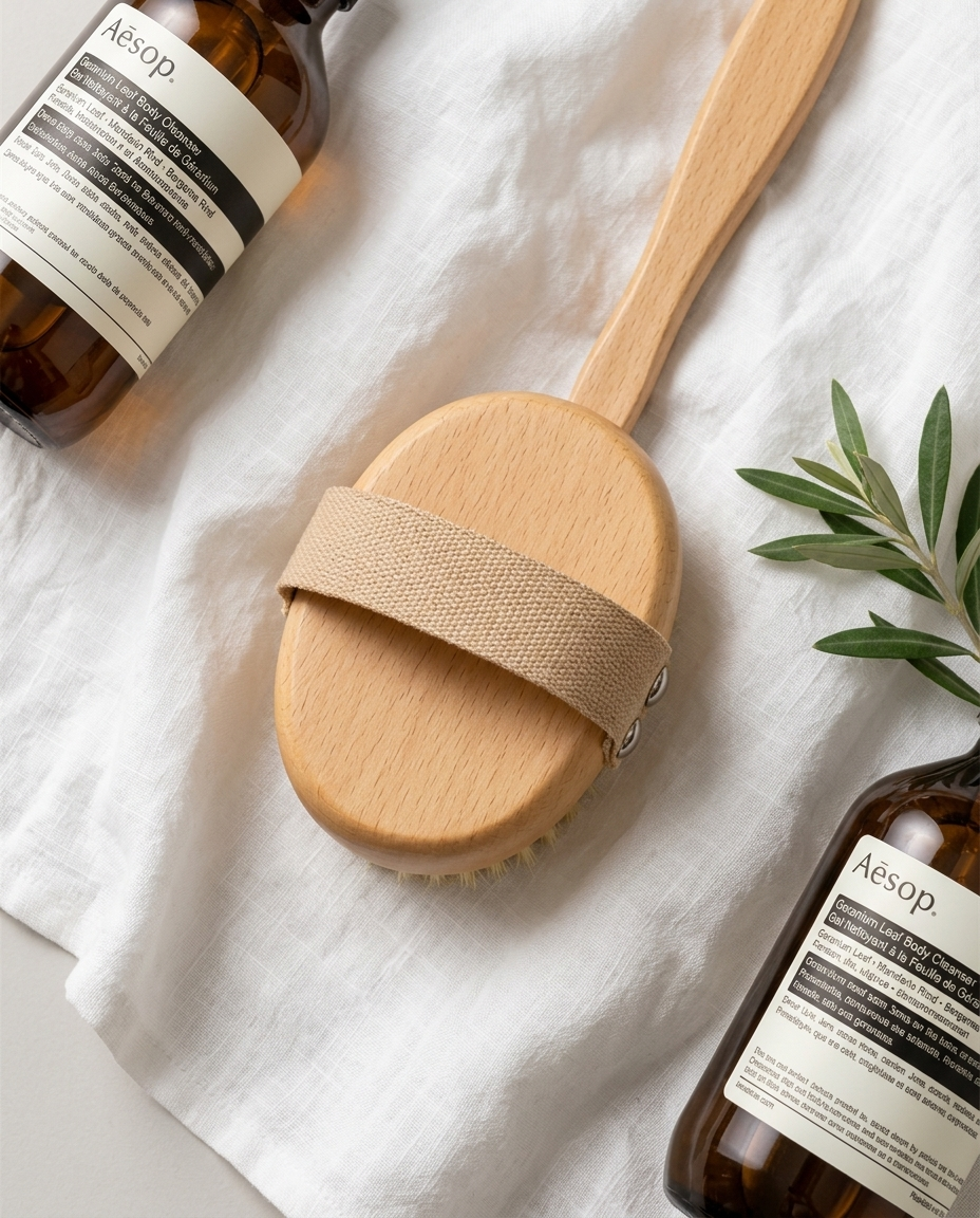 COANDMI Sculpt Dry Body Brush - Flat Lay