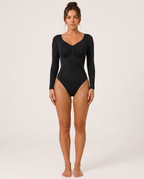COANDMI Sculpt Long Sleeve Bodysuit - Front